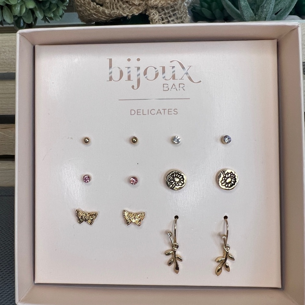 Bijoux Bar Delicate 6-pairs earrings set